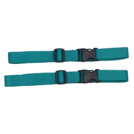 25mm Webbing Strap with Quick Release and Length-Adjusting Buckles (Pack of Two) (emerald, 60cm)