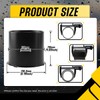 DewFlew 2Pcs 5.15" Push Through Wheel Center Caps Stainless Trailer