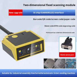 Mindeo ES4690iHD USB Fixed Barcode Scanner QR Code Reader High-Speed Scanning Modulemodel number: Mingde USB data cable