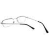 Calabria R754 Rectangular Metal Reading Glasses +2.00 Shiny Silver Men