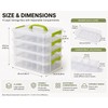 Transparent Plastic Storage Box with Green Drawer Portable Storage Organizer