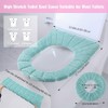 Guojanfon Bathroom Soft Thicker Warmer Stretchable Washable Cloth Toilet Seat