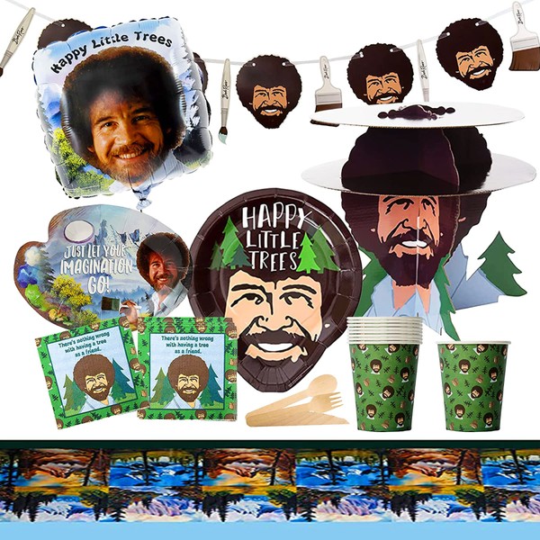 Bob Ross Party In A Box Kit - Serves 10