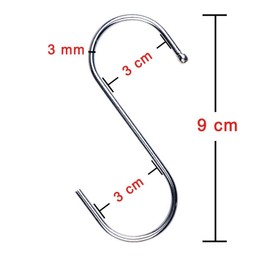 Emoly 20 Pack Heavy Duty s Hooks Stainless Steel S Shaped Hanging Hooks Hangers for Kitchen, Bathroom, Bedroom and Office, Silver