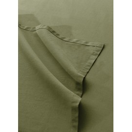 Yatas Bedding Penny Flat Sheet, Green Color King Size Premium 100% Cotton Fabric Sheets, 102" x 110" Breathable and Soft Hotel Quality Flat Sheets in Seven Color Option (Green, King)