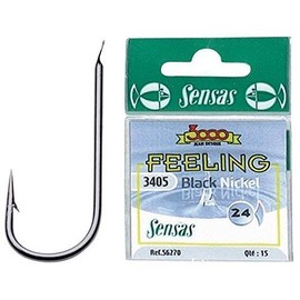 Sensas 3405 Barbed Black Nickel Hooks Size 18