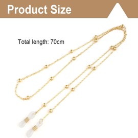 YIPFEN 4 Stück Dünn Perlen Brillenband Damen Brillenschnur mit Perlen Modische Sonnenbrillenbänder Maskenhalter Stylischer Schutzbrillenhalter Brillen Band zum Umhängen