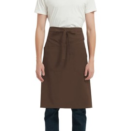 [Imonoushi] Salon Men's Women's Simple Apron Plain Apron Waist Apron Waist Wrap Unisex Chef Staff Kitchen Cooking Restaurant Coffee Shop, Braun, Free size