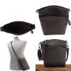 Leconi LE3049 Women’s Small Vintage-Style Leather Shoulder Bag/Handbag/Leisure Bag, 22