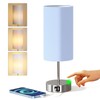 KPQ Bedside Lamp Touch Control Table Lamp with USB A+C