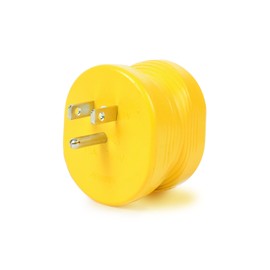 Camco Heavy Duty RV Auto PowerGrip Adapter- Contoured Shape For Easy Grip and Removal, 15M/30F (15M, 30 Amp, 125 V, 1875 W) (55223)