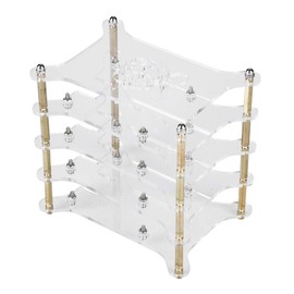 Acogedor Estuche de Acrílico Apilable 586095 para Raspberry Pi 3B+, 3/2 Modelo B, Transparente, 4 Ranuras y 4 Clústeres