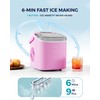 EUHOMY Countertop Ice Maker Machine with Handle, 26lbs in 24Hrs,
