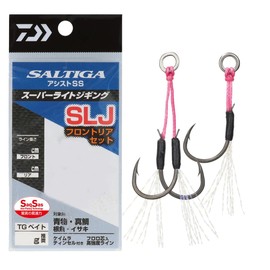 DAIWA Super Light Jigging Assist Hook, Saltiga Assist SS SLJ, Front Rear Set, Thick Axis, L