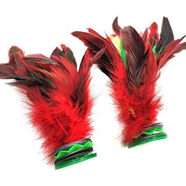 BOBOZHONG Kick Shuttlecock,2pcs Colorful Chinese Jianzi Feather Kicking Shuttlecocks,For Foot Exercise Sports Game