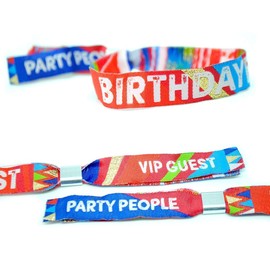 WEDFEST 10 Pack of BIRTHDAYFEST Festival Birthday Party Wristbands Favours, Birthday Party Bag Fillers, Birthday Party Favour, lockdown birthday party accessories