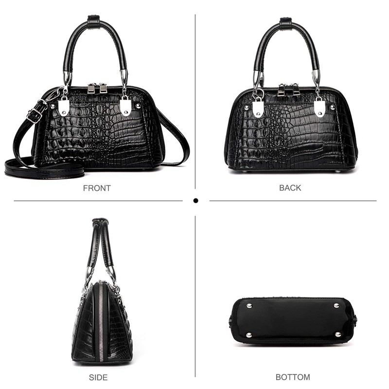 NICOLE & DORIS Retro Handbag for Women Classic Crocodile Crossbody