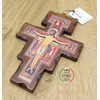Wooden Crucifix San Damiano Wall Mounted Made in Umbria Italy