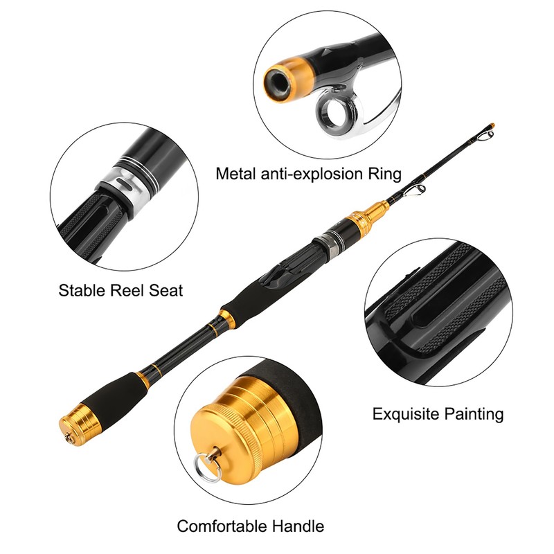 Telescopic Carbon Fiber Ultra light Spinning Casting Rock Sea Fishing