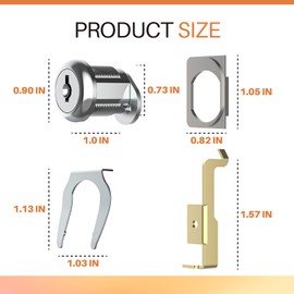File Cabinet Lock Replacement Kit for HON F24 & F28 - with 2 Keys, Replacement Drawer File Cabinet Lock, File Cabinet Replacement Parts, File Cabinet Lock Key Kit, Random Keys are More Secure