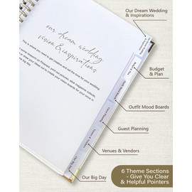 GroomBrideGifts Wedding Planning Book and Organizer, Unique Engagement Gift for Newly Engaged Couples, Bridal Shower Gifts Wedding Planner Book