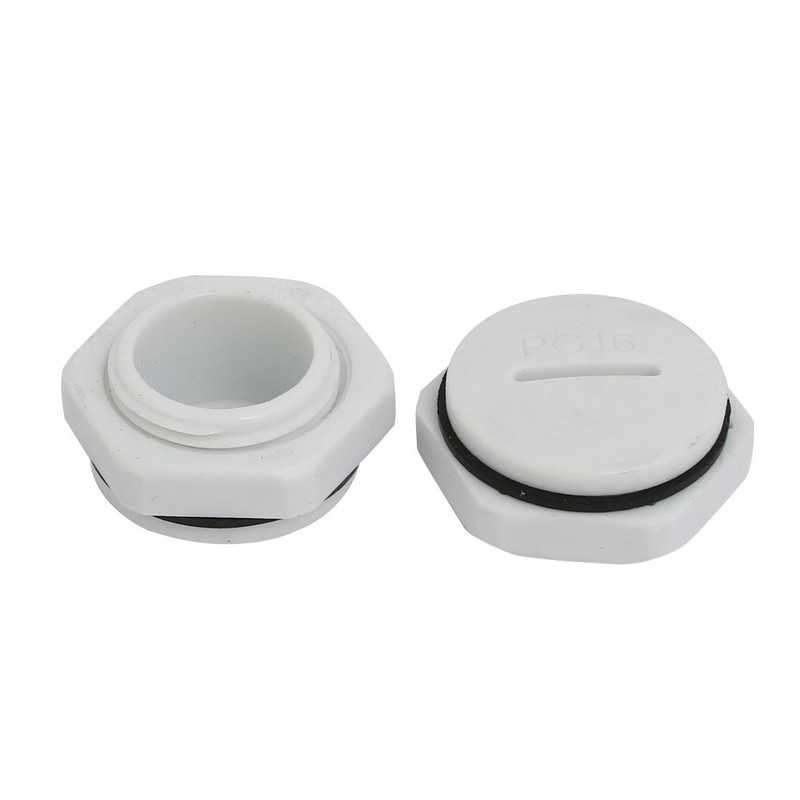 sourcing map PG16 Nylon Male Thread Cable Gland Screw End