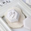 AIEX - Caja de terciopelo para joyas, doble ranura hexagonal