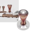 Colorful Wood Coffee Flat Tamper Stainless Steel Base Powder Hammer