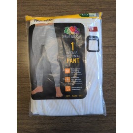 Fruit of the Loom MENS WHITE FRUIT OF THE LOOM THERMAL PANTS SIZE MEDIUM