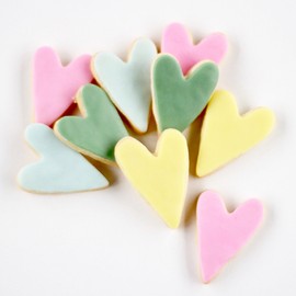 1 Dz. Mini Oblong Heart Cookies! Simple and Sweet to show someone how much you Care! Pastel Wedding, Bridal Shower Birthday Themed Party Favors!