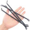 ITROLLE 4PCS Black Reinforced Legs Bracket Mounting Iron Plate Support