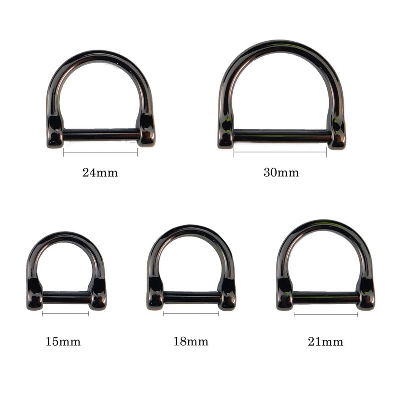 [Leather King] Hand Ring (D Can) Screw Type (Black Nickel)