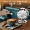 Stainless Steel Sugar Bowl with Roll Top, Stainless Steel Spherical