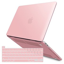 IBENZER Compatible with 2022 M2 MacBook Pro 13 Inch Case 2021 2020 M1 A2238 A2289 A2251 A2159 A1989 A1706 A1708, Hard Shell Case & Keyboard Cover for Mac Pro 13 Touch Bar, Rose Quartz, T13-RQ+1 A