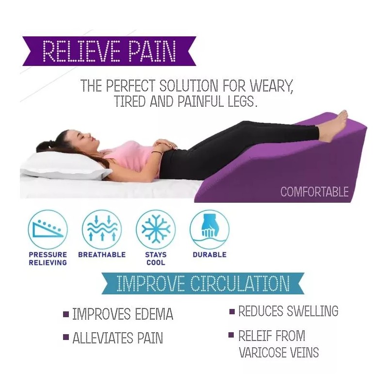 Cojin Descansa Piernas, Disminuye Varices Y Pies Hinchados