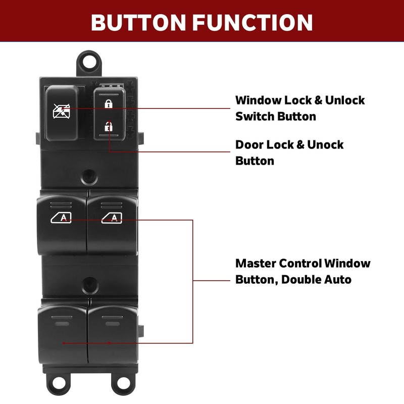 LCWRGS Master Power Window Switch Compatible with Nissan Titan 2004-2015,