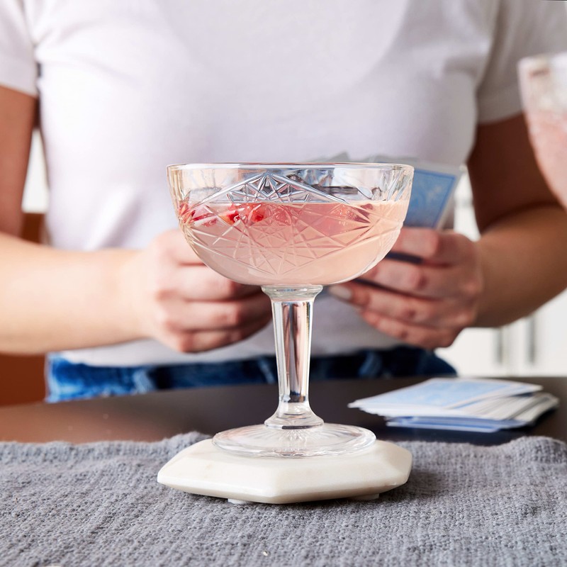 Libbey Hobstar Coupe Cocktail Glasses, 8.5 ounce, Set of 4