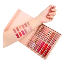 Set 12 Labiales Mate Larga Duración                                                                                                                   