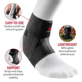 McDavid Ankle Brace, Low Profile Lace-Free Phantom Ankle Braces for Men Basketball and more. Lightweight Design, Advanced Strapping & Flex-Support