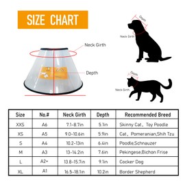 Adjustable Pet Recovery Collar Cone After Surgery Flexible Pet E-Collar for Dog Cat Protective Elizabethan Collar from Licking Biting Scratching Wounds (White, XXXL)
