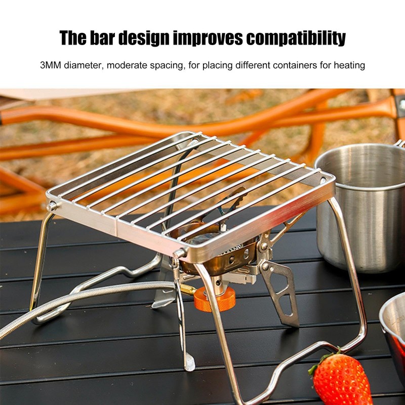 Folding Campfire Grill - Stainless Steel Firepit Grill Grate,Stainless Steel