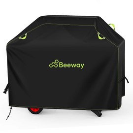 BEEWAY BBQ Cover, Waterproof Barbecue Cover Outdoor fits Gas Grill Weber, Brinkmann, Char Broil - 420D Oxford Fabric, Windproof, Rip-Proof & UV Protection, 170cm x 61cm x 122cm