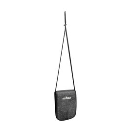 Tatonka Hang Loose Neck Pouch with Three Zip Compartments, Slots for Credit Cards and Viewing Window, Suitable for EU Passports, 14 x 19 x 1 cm, Off Black