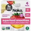 NOKA Organic Strawberry Banana Superfood Smoothie 4pk, 4.22 OZ