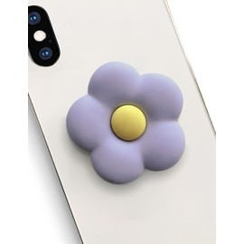 Kasitus Cute Daisy Flower Shape Collapsible Expandable Multi Functional Mobile Phone Grip & Kicktand（Purple