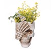 SeoatLink Skull Wall Planter, Hanging Skull Vase Unique Face Flower
