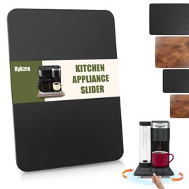 Sliding Tray for Coffee Maker, 360° Rolling Tray Appliance Slider with Wheels, Coffee Pot Slider Tray for Countertop Storage, Easily from Under The Cabinet (Black, 9.4"W x 13"D)