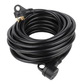 INEEDUP RV Extension Cord 50Foot, 30AMP, 125V, 3750 Watt, NEMA TT-30, 10AWG/3C Gauge Wires(100% Copper Wire), ETL/CETL, Black, Copper and PVC 30AMP 125V 3750 Watt NEMA TT-30