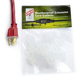 Rain Block Weatherproof Extension Cord Gaskets - Outdoor Extension Cord Gasket & Christmas Light Weatherproof Gasket, GFCI Protector, Stop Tripping GFCIs, (50)