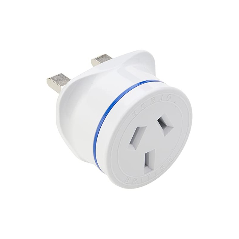 Korjo UK Travel Adaptor, for AU/NZ Appliances, use in UK,